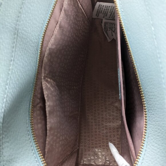 Kate Spade Pastel Blue Leather Tote Handbag - Picture 4 of 6
